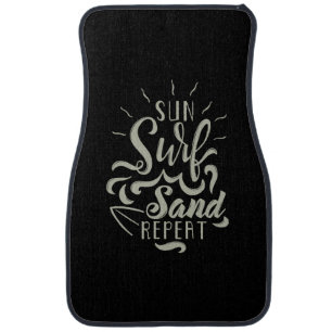 Sun Surf Sand Repeat Car Floor Mat