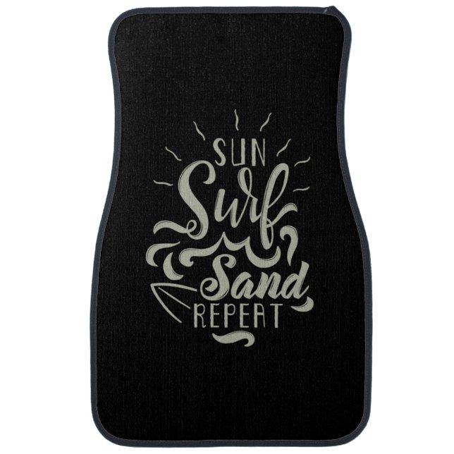 Sun Surf Sand Repeat Car Floor Mat (Front)