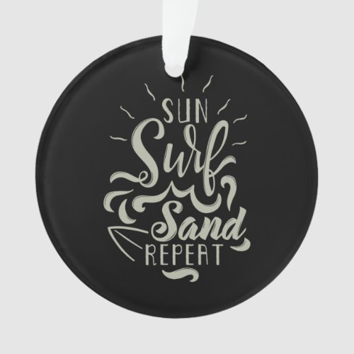 Sun Surf Sand Repeat Ornament