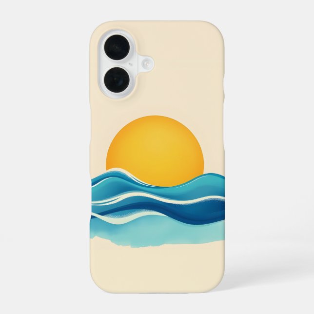 Sun & Surf Wave Iphone Case (Back)