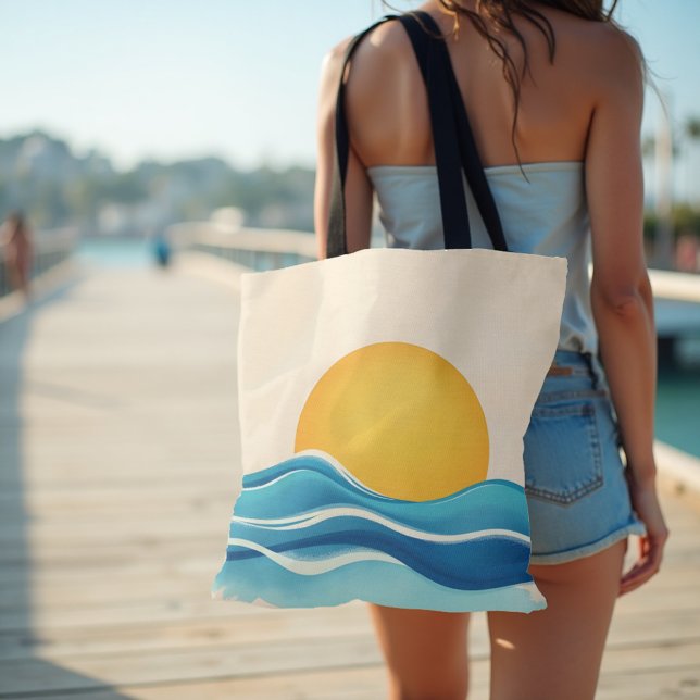 Sun & Surf Wave Tote Bag (Coastal energy for every outing. Your bold, go-anywhere Sun & Surf tote.)