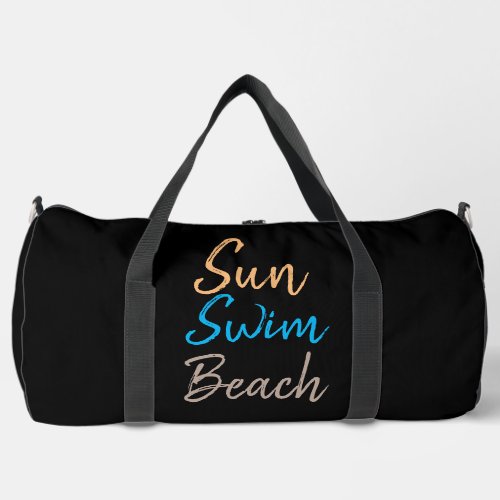 Sun Swim Beach Minimal Print Cut Sew Bag