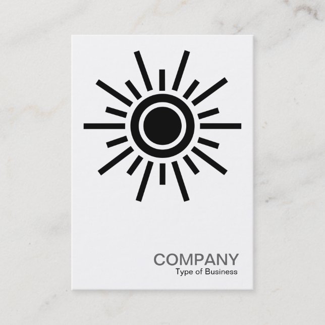 Sun Symbol 02 - Black Business Card (Front)