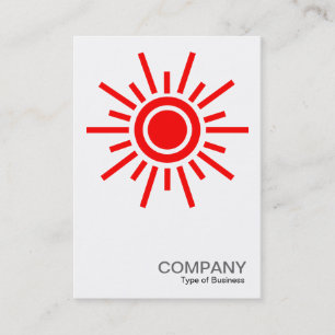 Sun Symbol 02 - Red Business Card