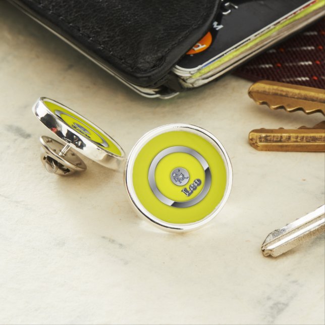 Sun symbol lapel pin (In Situ)