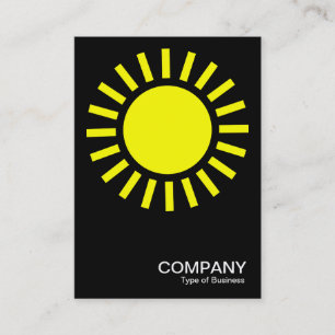 Sun Symbol - Yellow on Black Business Card