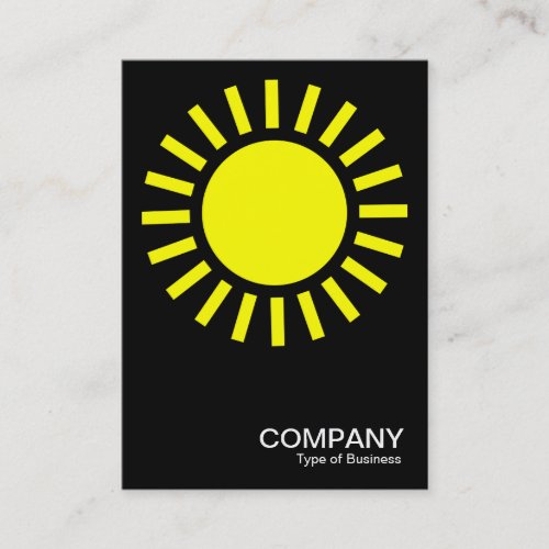 Sun Symbol _ Yellow on Black Business Card