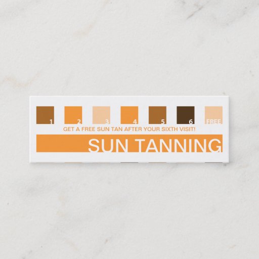 Customizable SUN TANNING customer appreciation (mod squares) Business Card Template