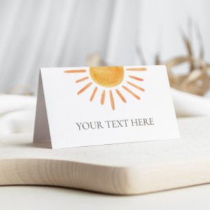 Sun Theme Food Labels Place Card