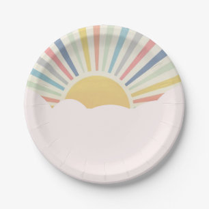 Sun Theme, Rainbow party, Sunshine, Paper Plates