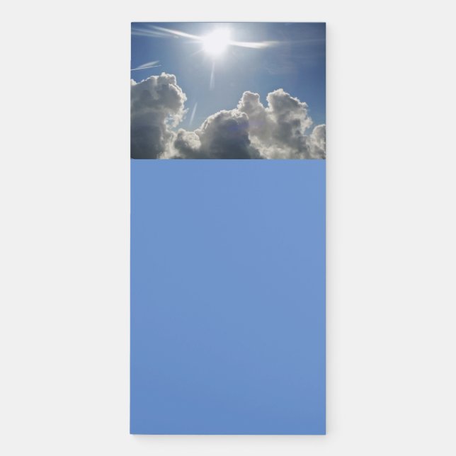 Sun Through Clouds Magnetic Notepad (Front)