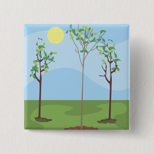 Sun & Trees - Button (Front)