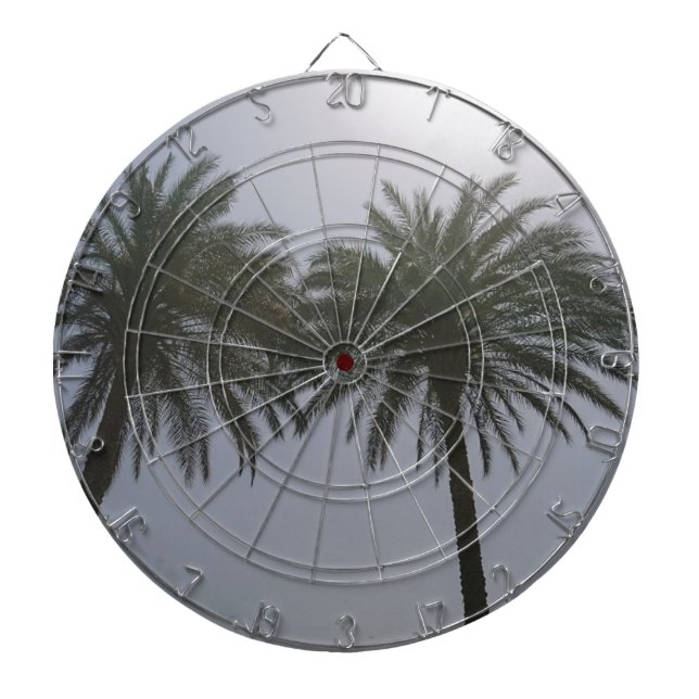 Sun Trees Egypt. Dartboard With Darts (Front)