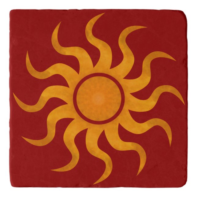 Sun Trivet - Red (Front)