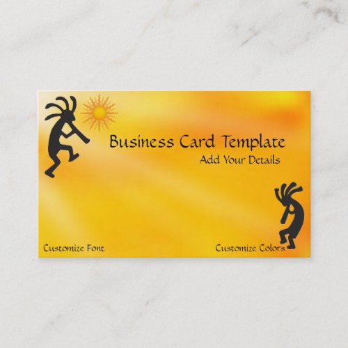 Sun Two Kokopelli Logo Business Card