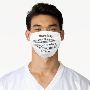 Sun Tzu Art of War quote men's  Adult Cloth Face Mask