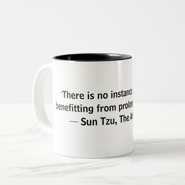 Sun Tzu Art of War quote  Two-Tone Coffee Mug (Front Left)