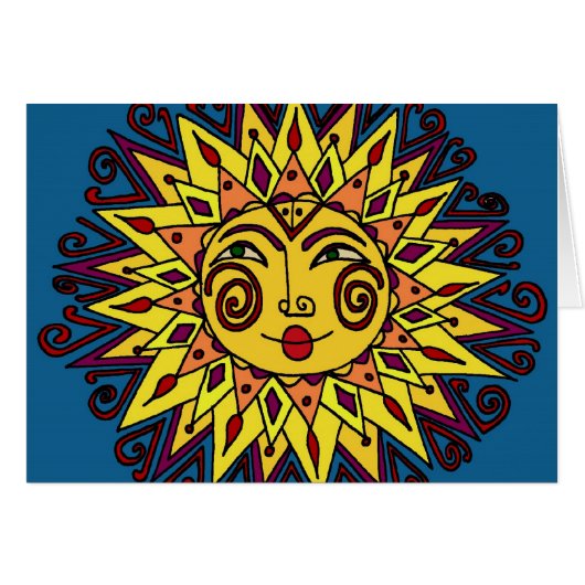 Sun Ukrainian Folk Art Cards (Front Horizontal)