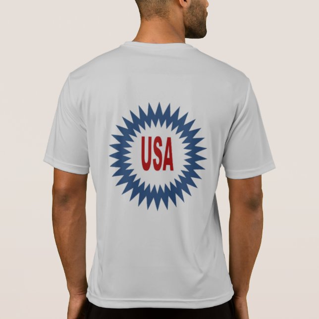 SUN USA SUN Men's Silver T-shirt (Back)