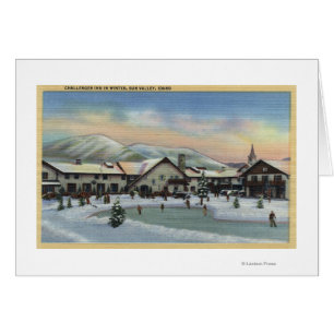 Sun Valley, ID - Challenger Inn in Winter Cards