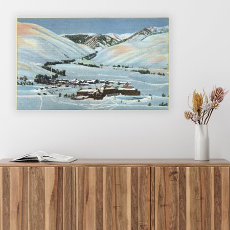 Sun Valley, Id - Winter Scene, Sun Valley Canvas Print