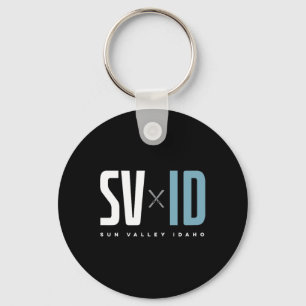 Sun Valley Idaho Graphic Ski  Keychain