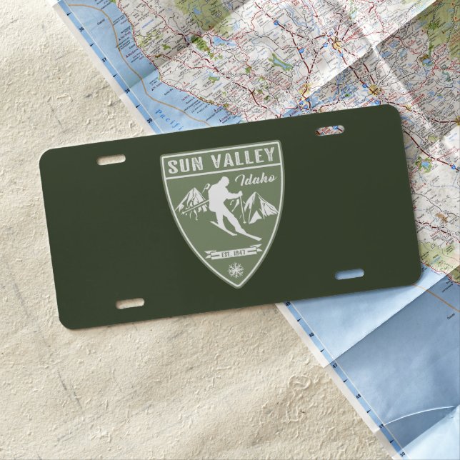 Sun Valley Idaho License Plate (In Situ)