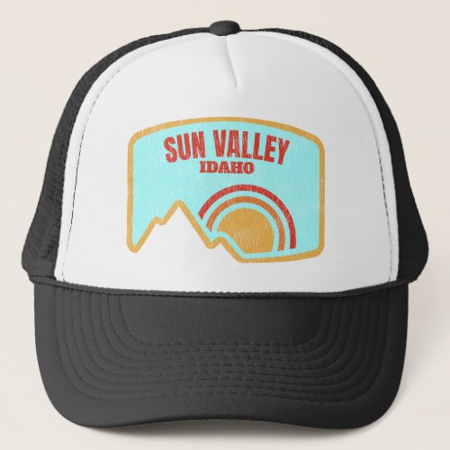 Sun Valley Idaho Mountain Trucker Hat