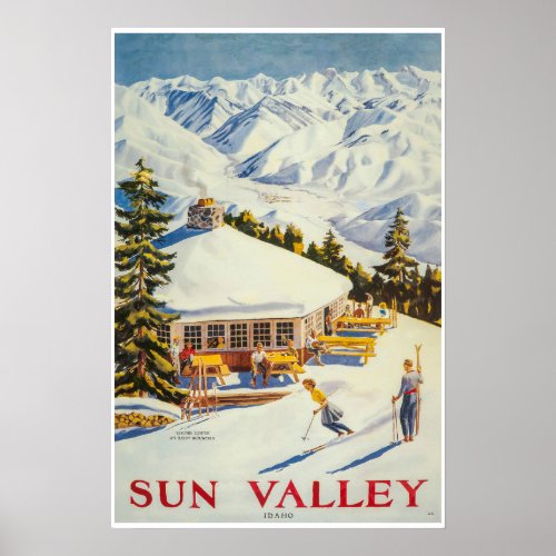 Sun Valley Idaho Ski Poster