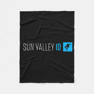 Sun Valley Idaho Snowboard Box Type Fleece Blanket