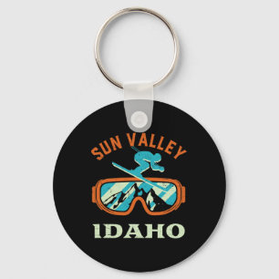 Sun Valley Idaho Vintage Retro Skiing And Snowboar Keychain