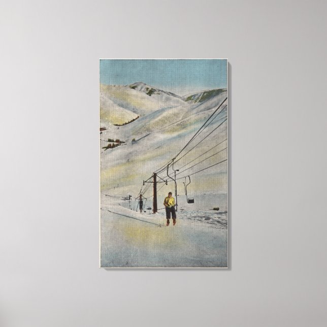 Sun Valley, IDMountain Scene, Ski Lifts in Canvas Print (Front)