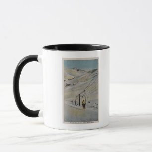 Sun Valley, IDMountain Scene, Ski Lifts in Mug