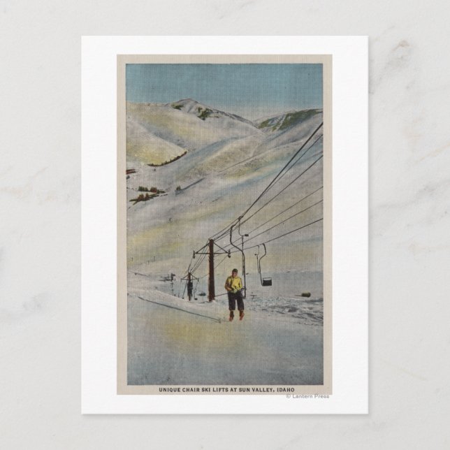 Sun Valley, IDMountain Scene, Ski Lifts in Postcard (Front)