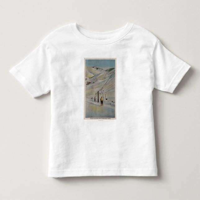 Sun Valley, IDMountain Scene, Ski Lifts in Toddler T-shirt (Front)