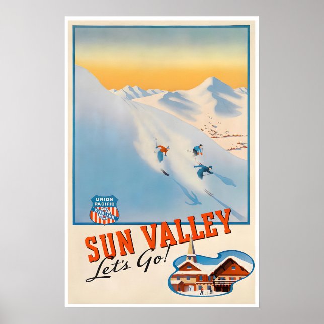 Sun Valley Poster Idaho Art Union Pacific (Front)