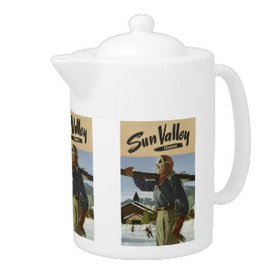 Sun Valley USA Vintage Travel teapot