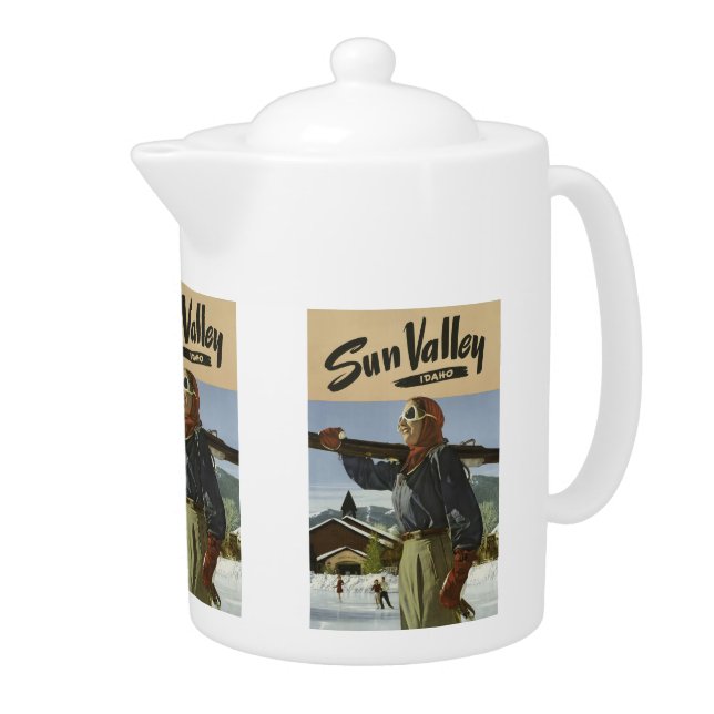 Sun Valley USA Vintage Travel teapot (Right)
