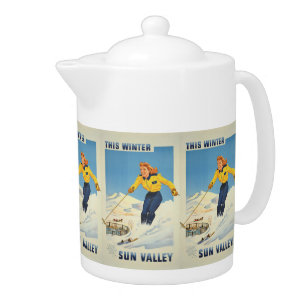 Sun Valley USA Vintage Travel teapot