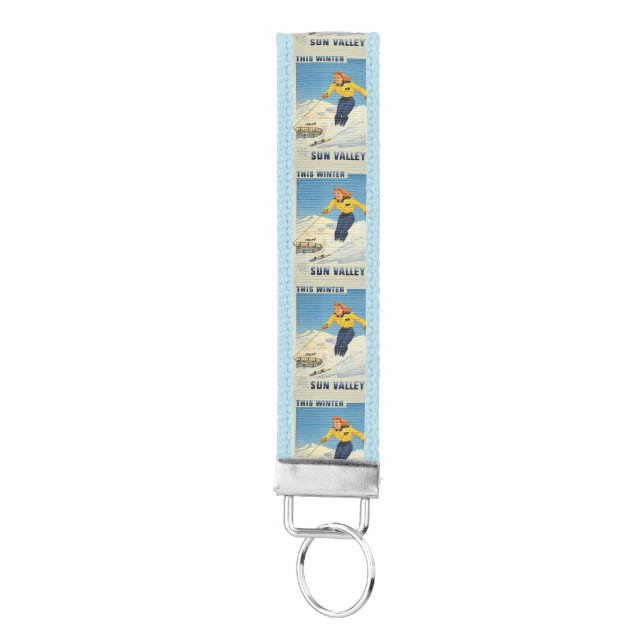 Sun Valley USA vintage travel wrist key chain (Keys on Bottom)