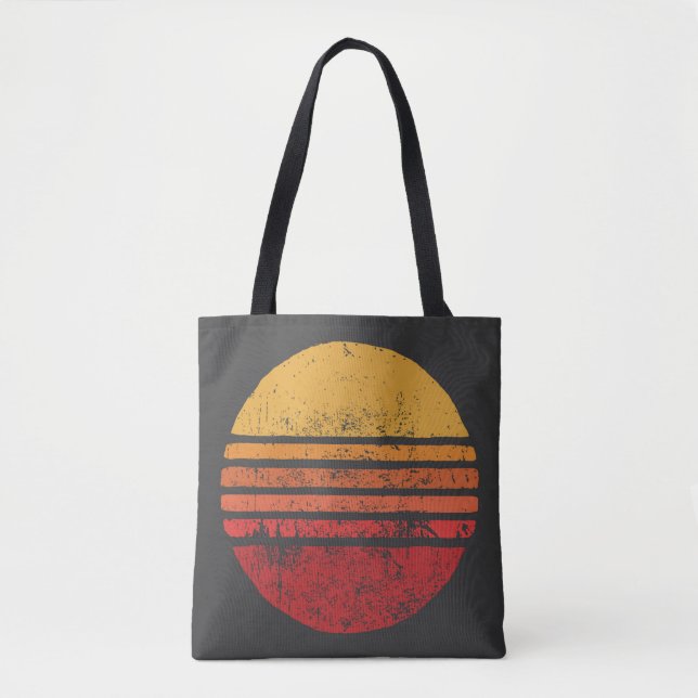 SUN Vintage Grunge Circle Illustrationsvintage, ci Tote Bag (Front)