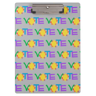 Sun Vote Clipboard / Fun GOTV Clipboard