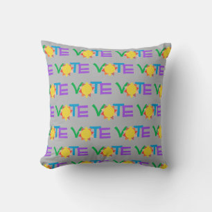 Sun Vote / Fun GOTV Throw Pillow