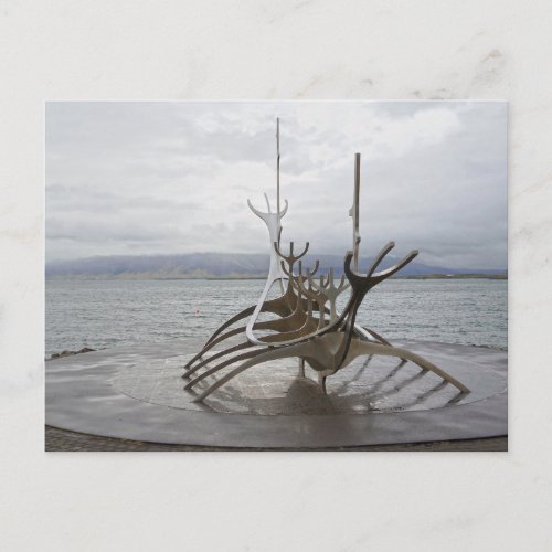 Sun Voyager Sculpture Reykjavik Iceland Postcard