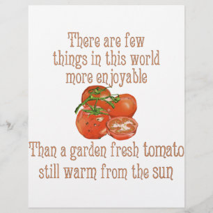 Sun Warmed Tomatoes Flyer