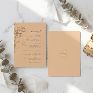 Sun-Washed Garden Wedding Details ID1283 Enclosure Card