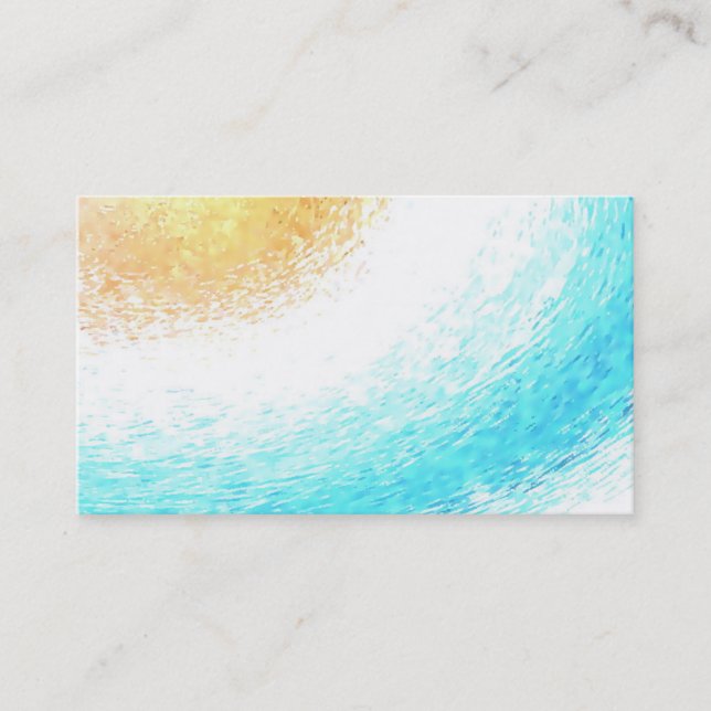 Sun Watercolor Psychic Yoga Reiki Business Cards (Front)
