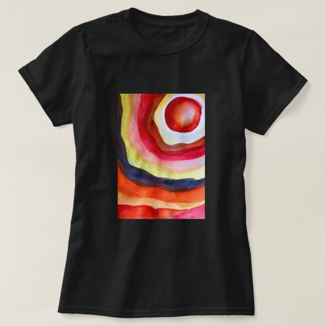 Sun watercolor sunset art T-Shirt (Design Front)