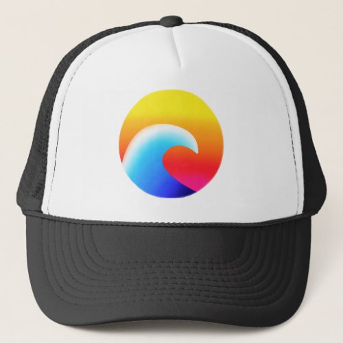 sun waves trucker hat