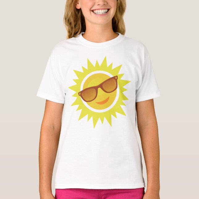 Sun Wearing Sunglasses T-Shirt (Front)